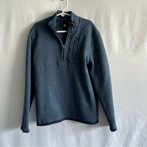 Zella Kid's Navy Blue 1/4 Zip Pullover Knit Fleece Jacket - Picture 2 of 8